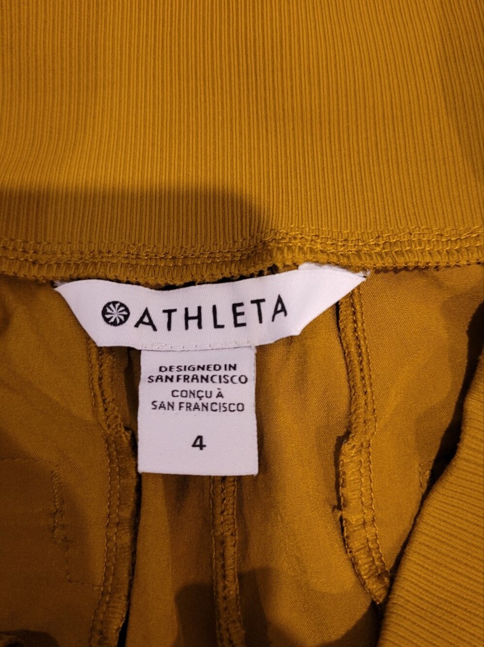 Athleta Nolita Wide Leg Pants Brass Yellow Gold Size 4 - Picture 3 of 8
